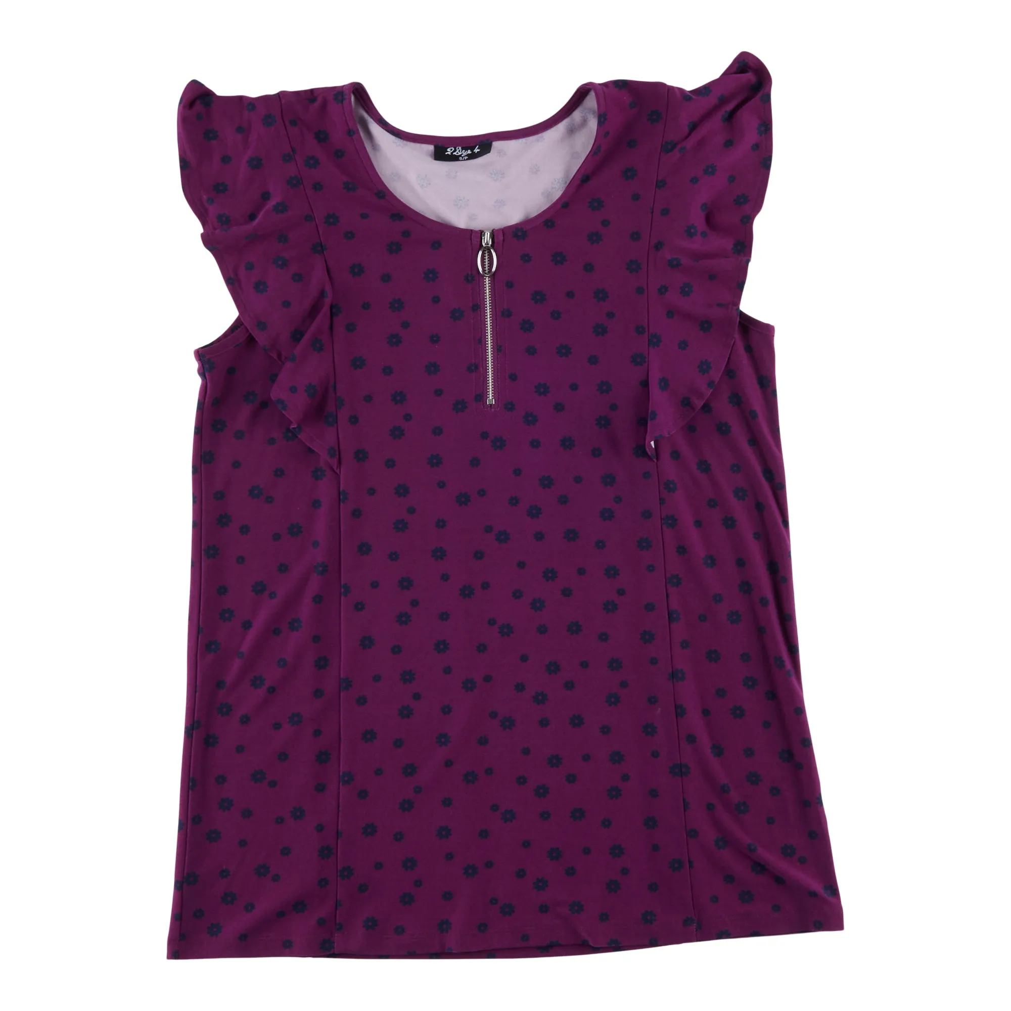 Women's Printed Flutter Sleeve Top sold by Giant Tiger