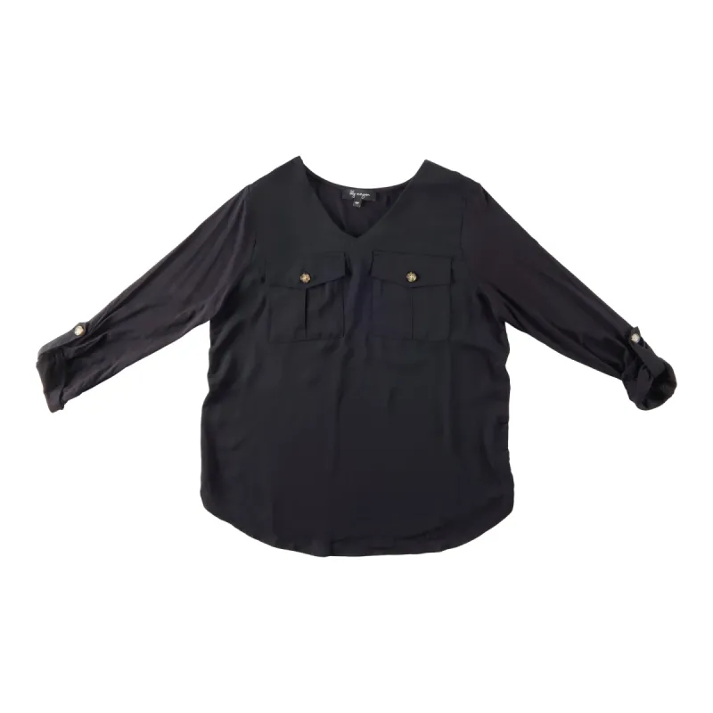 lily morgan Women's Festive Knit Long Sleeve Blouse with Chest Pockets sold by Giant Tiger