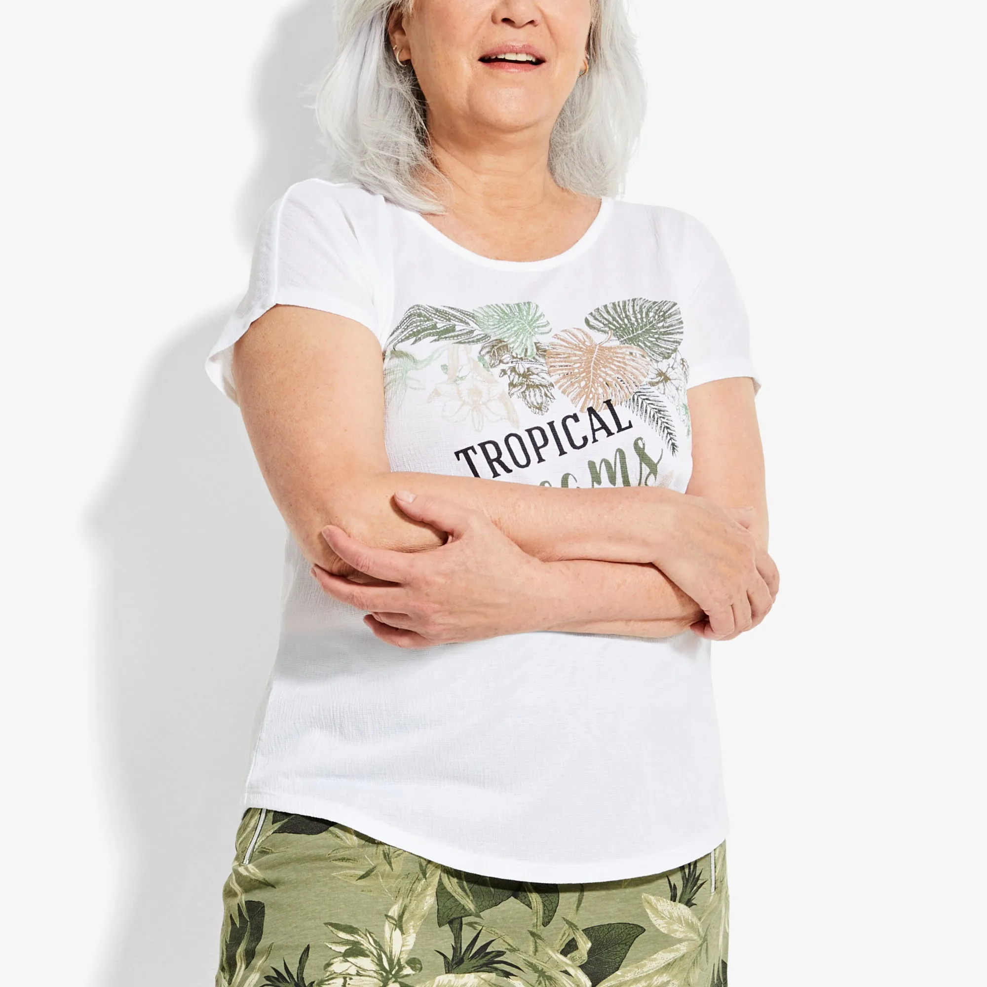 Classic Editions Women's Summer Look Crinkle Top with Front Print sold by Giant Tiger product image thumbnail 4