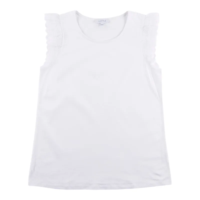 mySTYLE Women's Country Cool Eyelet Flutter Top sold by Giant Tiger