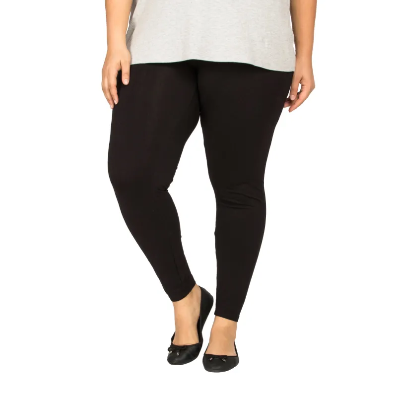 mySTYLE Women's Plus Leggings with Non-Slip Waistband, Black sold by Giant Tiger