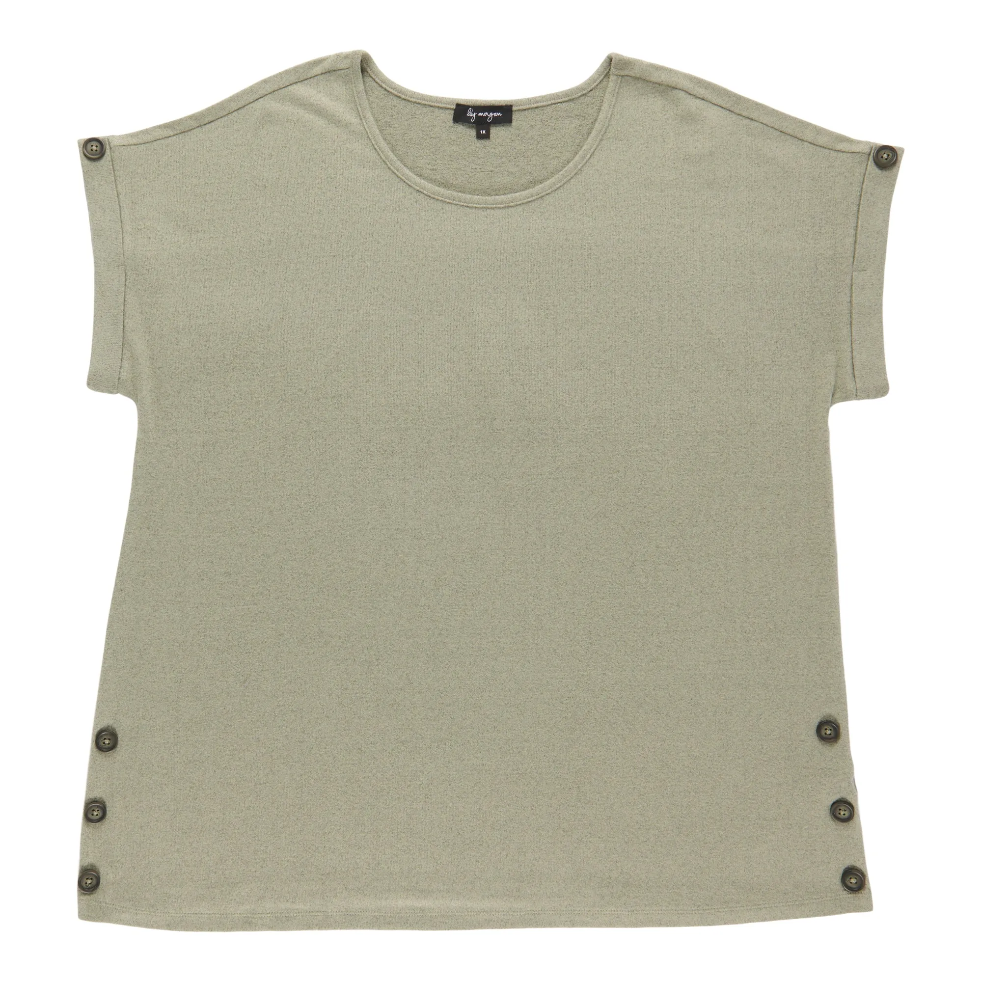 lily morgan Women's Plus Button Detail Snit Top sold by Giant Tiger product image thumbnail 2