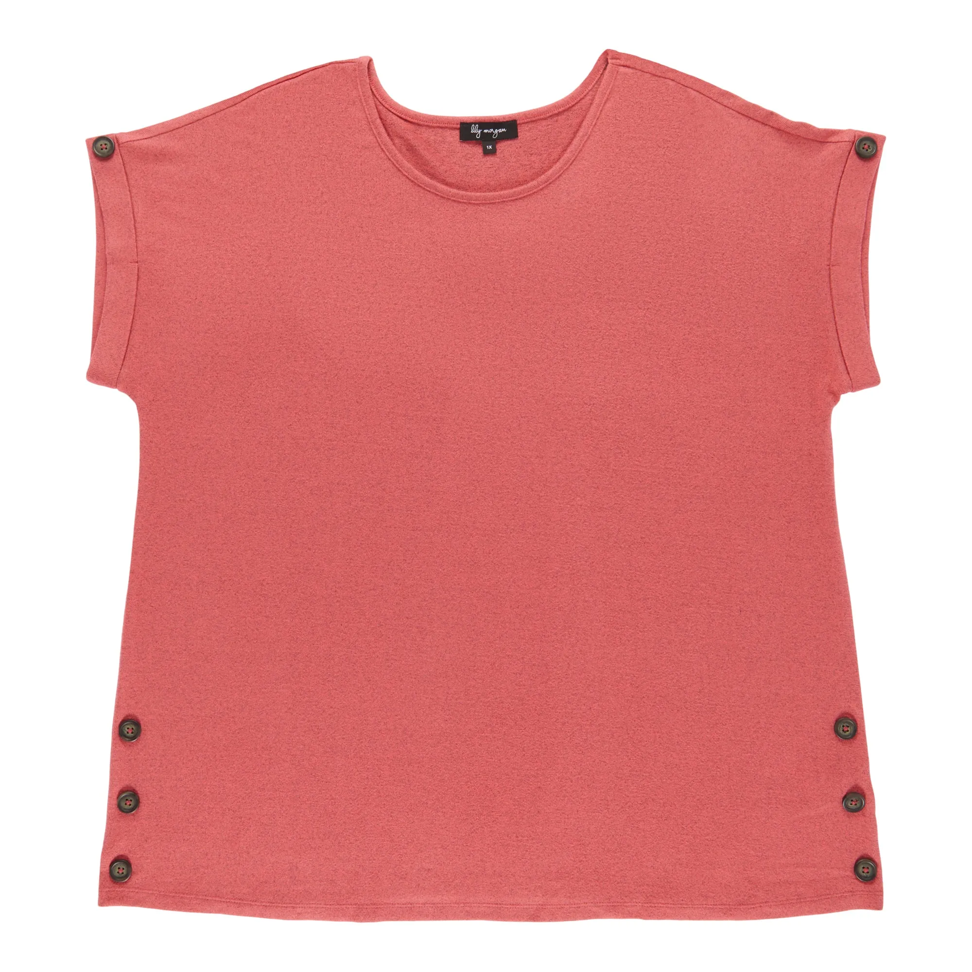 lily morgan Women's Plus Button Detail Snit Top sold by Giant Tiger product image thumbnail 4