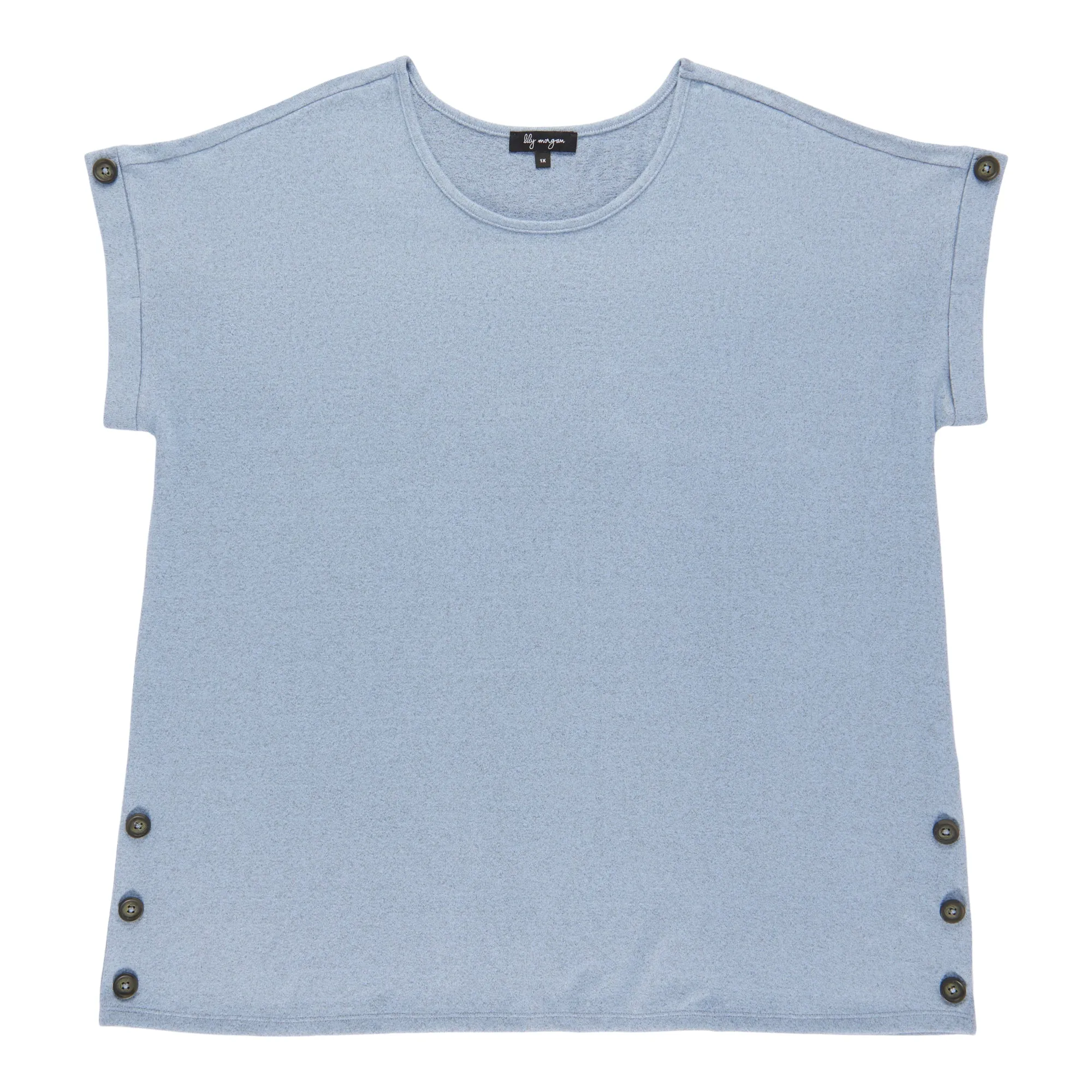 lily morgan Women's Plus Button Detail Snit Top sold by Giant Tiger product image thumbnail 3