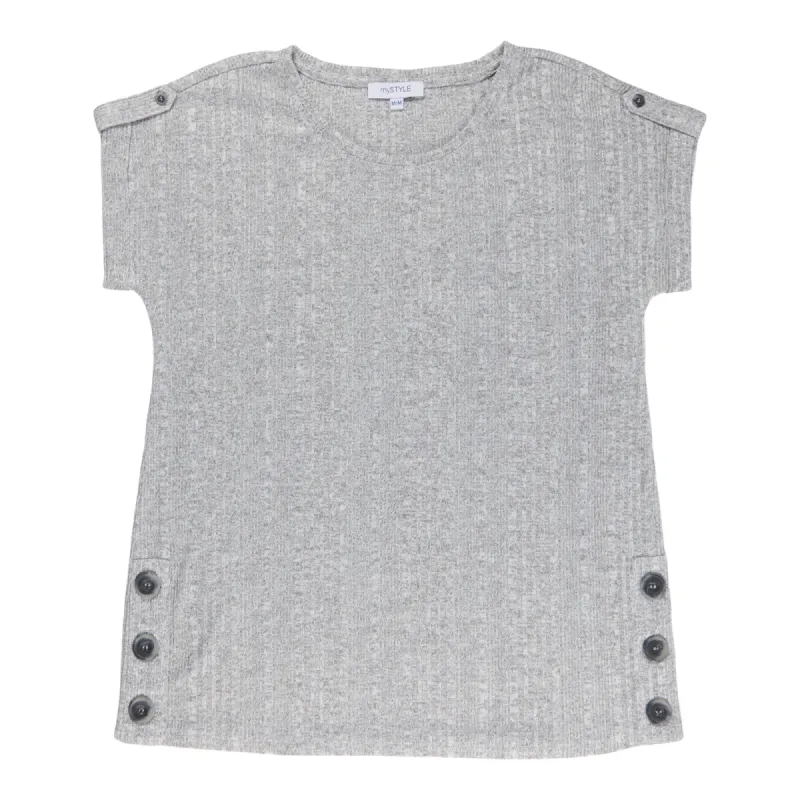 mySTYLE Women's Street Smart Side Button Top sold by Giant Tiger