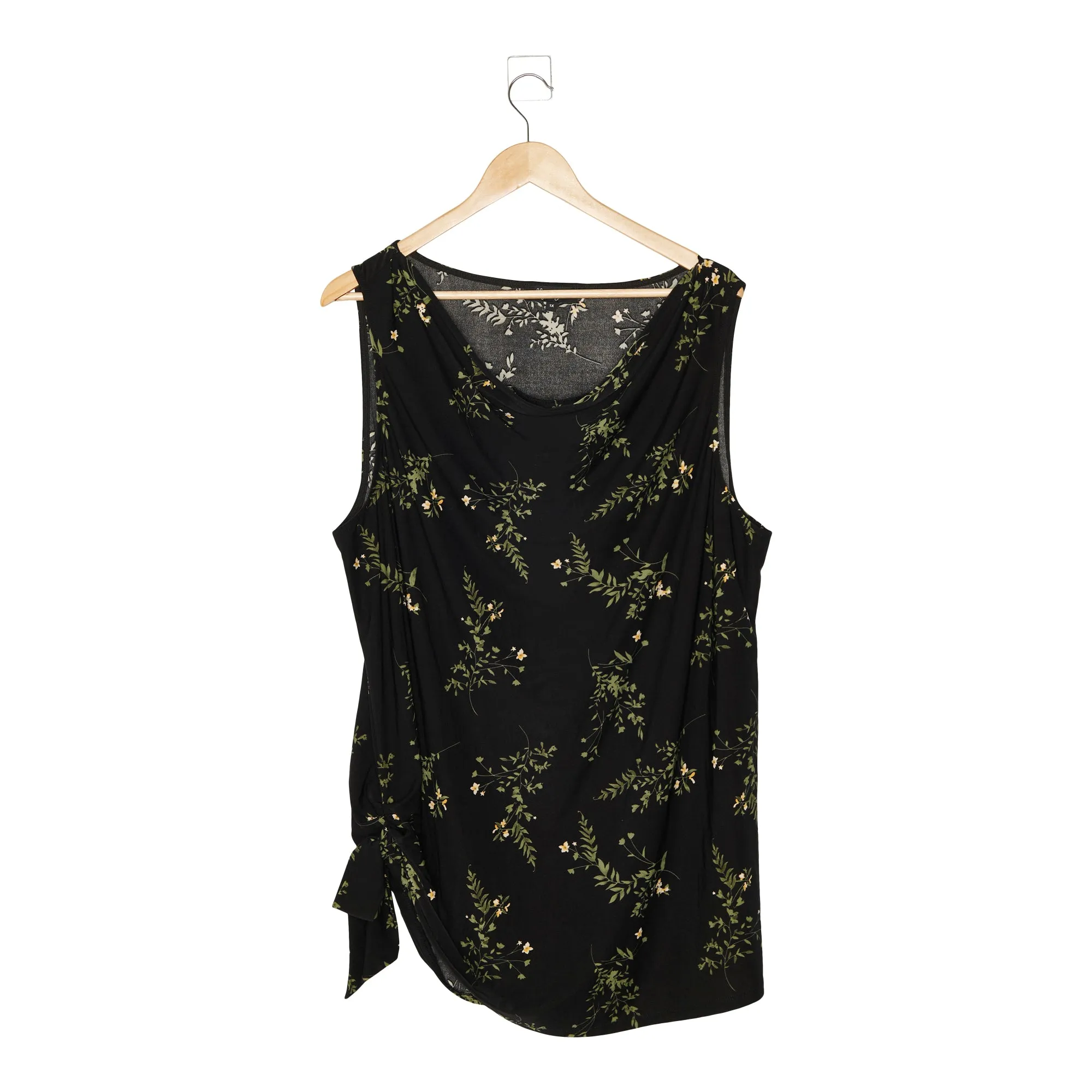 lily morgan Women's Plus Printed Drape Neck Top sold by Giant Tiger product image thumbnail 3