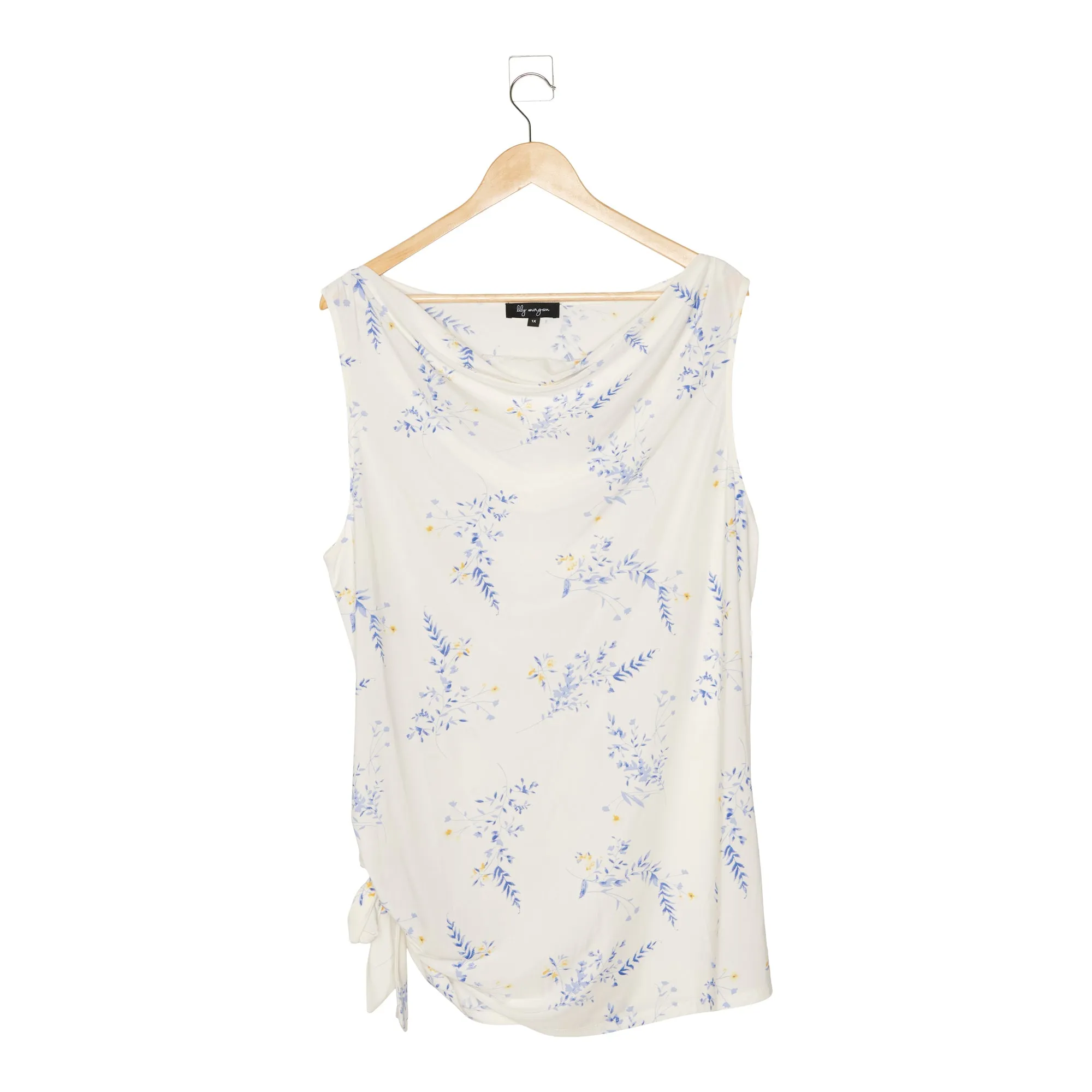 lily morgan Women's Plus Printed Drape Neck Top sold by Giant Tiger product image thumbnail 4