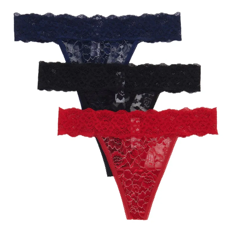 Carisma Women's Lace Thong, 3-Pack made by Giant Tiger