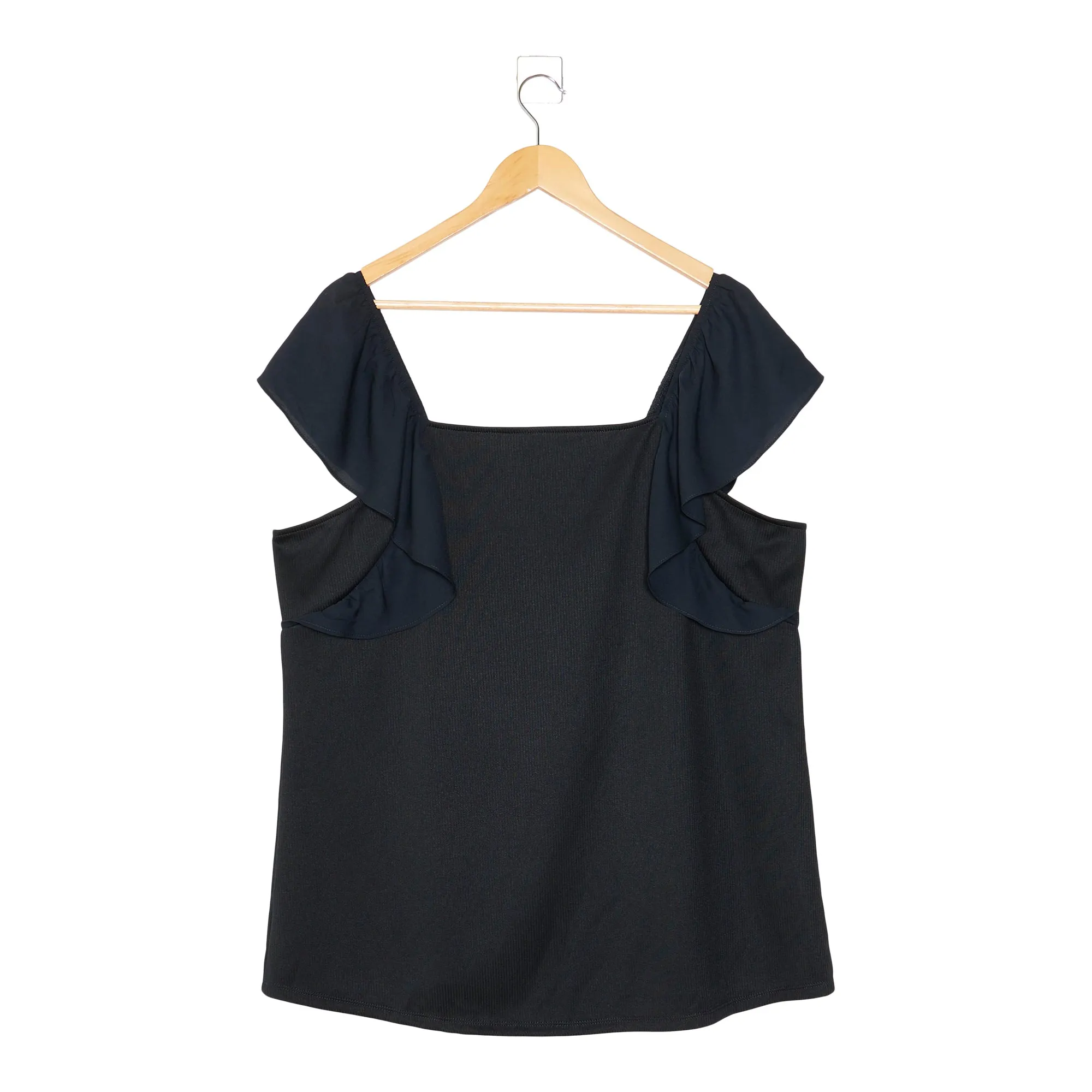 lily morgan Women's Plus Ruffle Sleeve Top sold by Giant Tiger