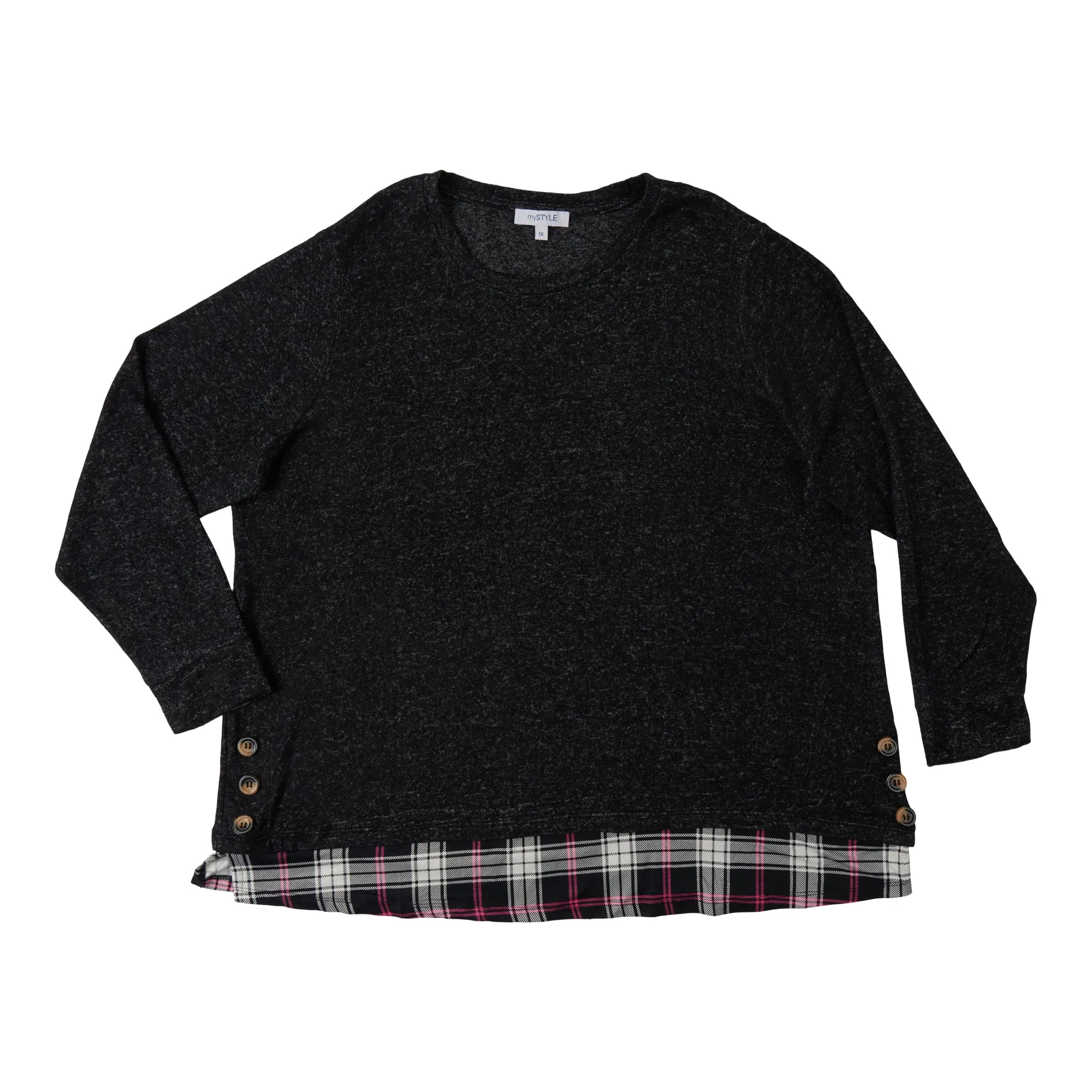 mySTYLE Women's Plus Long Sleeve Fooler Top sold by Giant Tiger product image thumbnail 4