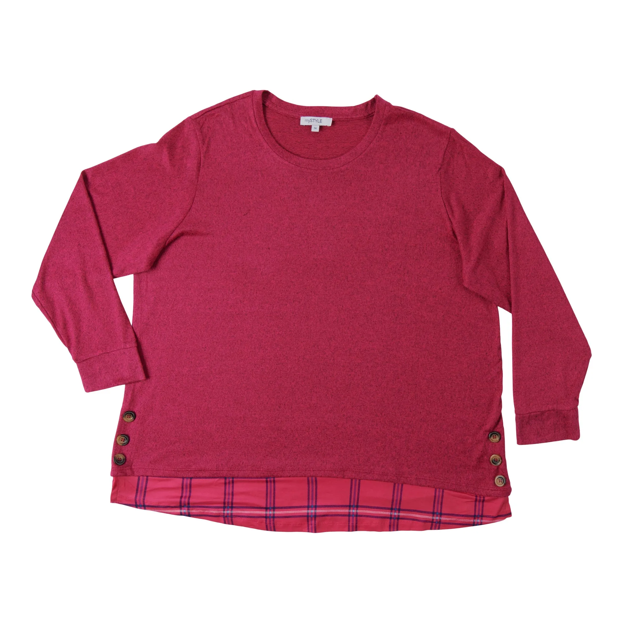 mySTYLE Women's Plus Long Sleeve Fooler Top sold by Giant Tiger product image thumbnail 3