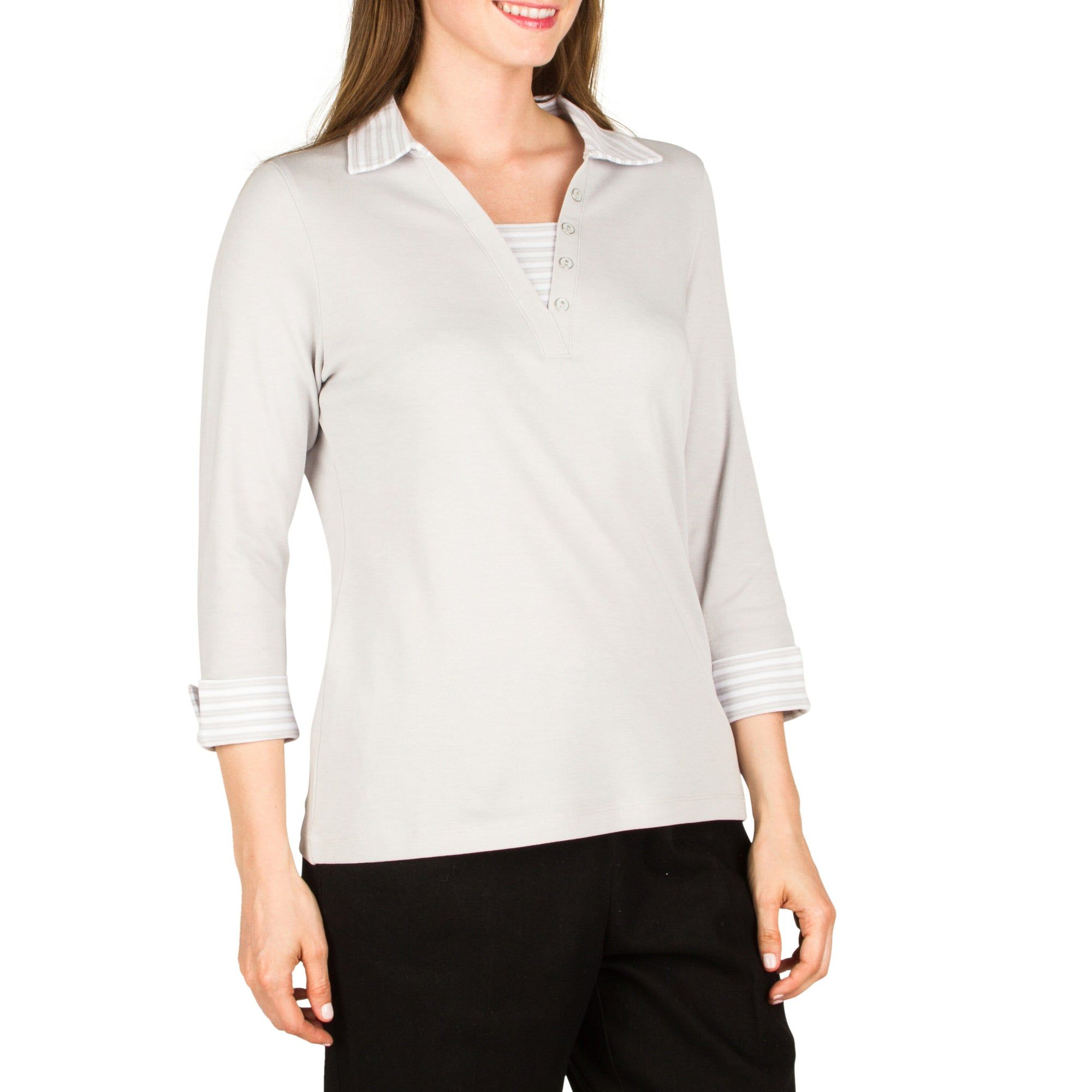 Classic Editions Women's Striped 2-Fer Top - S-XXL sold by Giant Tiger product image thumbnail 3