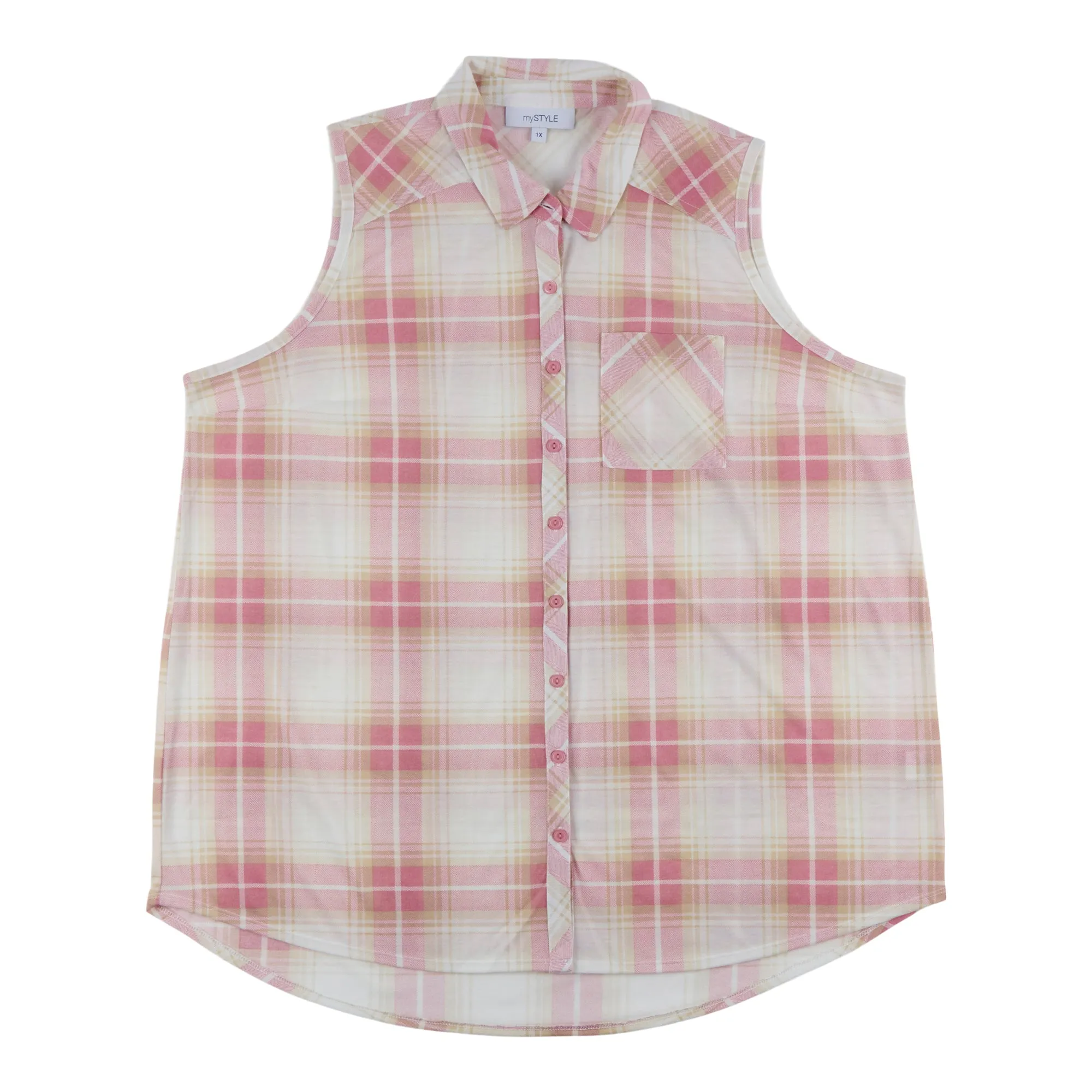 mySTYLE Women's Plus Festival Sleeveless Knit Top sold by Giant Tiger