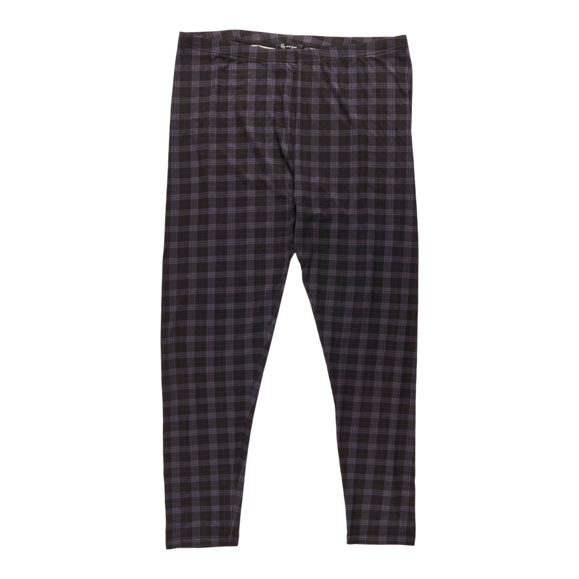 lily morgan Women's Plus Soft Touch Printed Leggings, Plaid sold by Giant Tiger