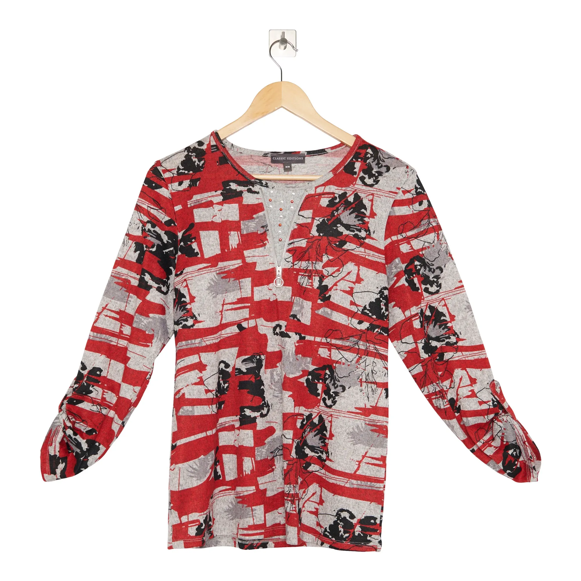 Classic Editions Women's Winter Charm Printed 3/4 Sleeve Top sold by Giant Tiger product image thumbnail 5