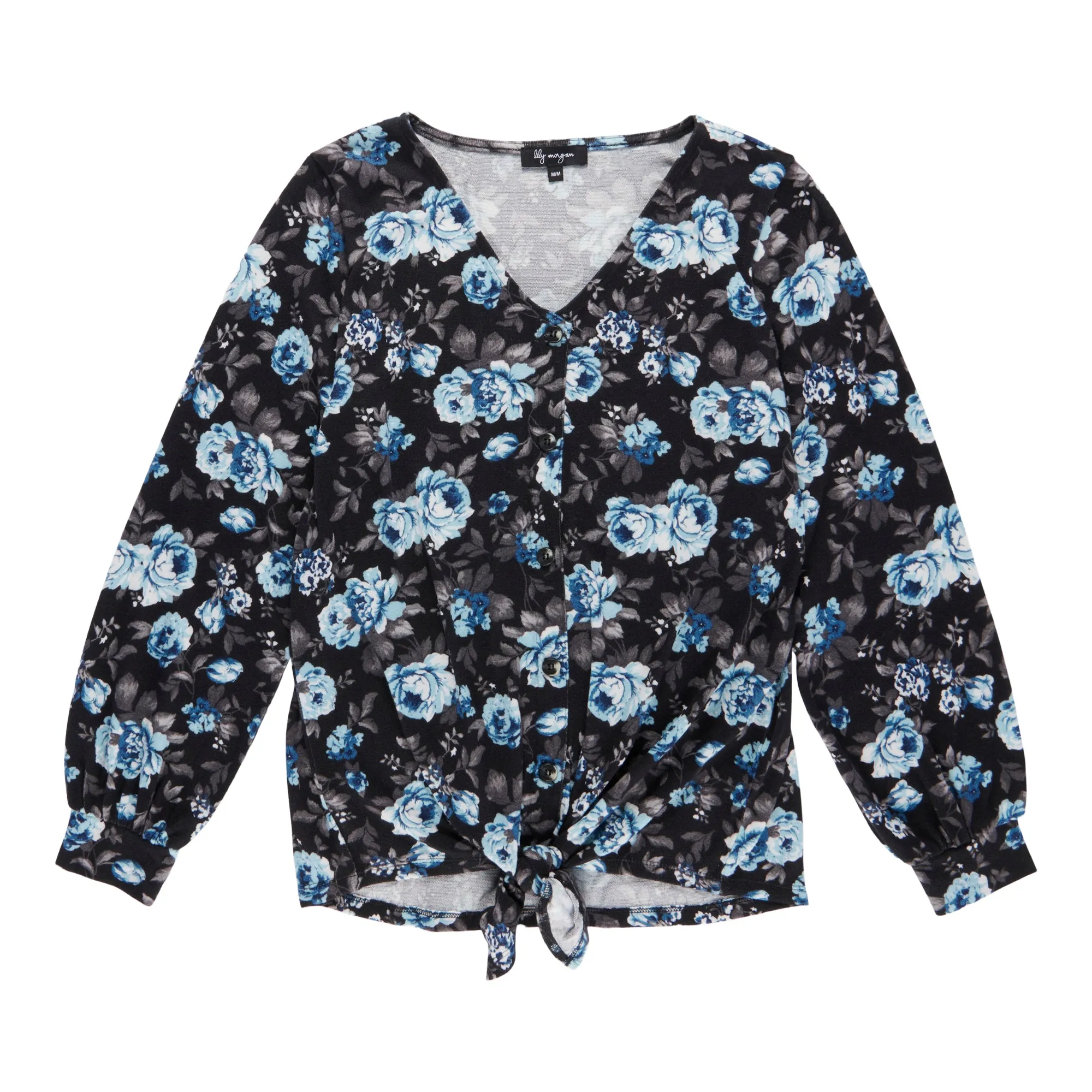 lily morgan Women's Casual V-Neck Tie-Front Blouse sold by Giant Tiger