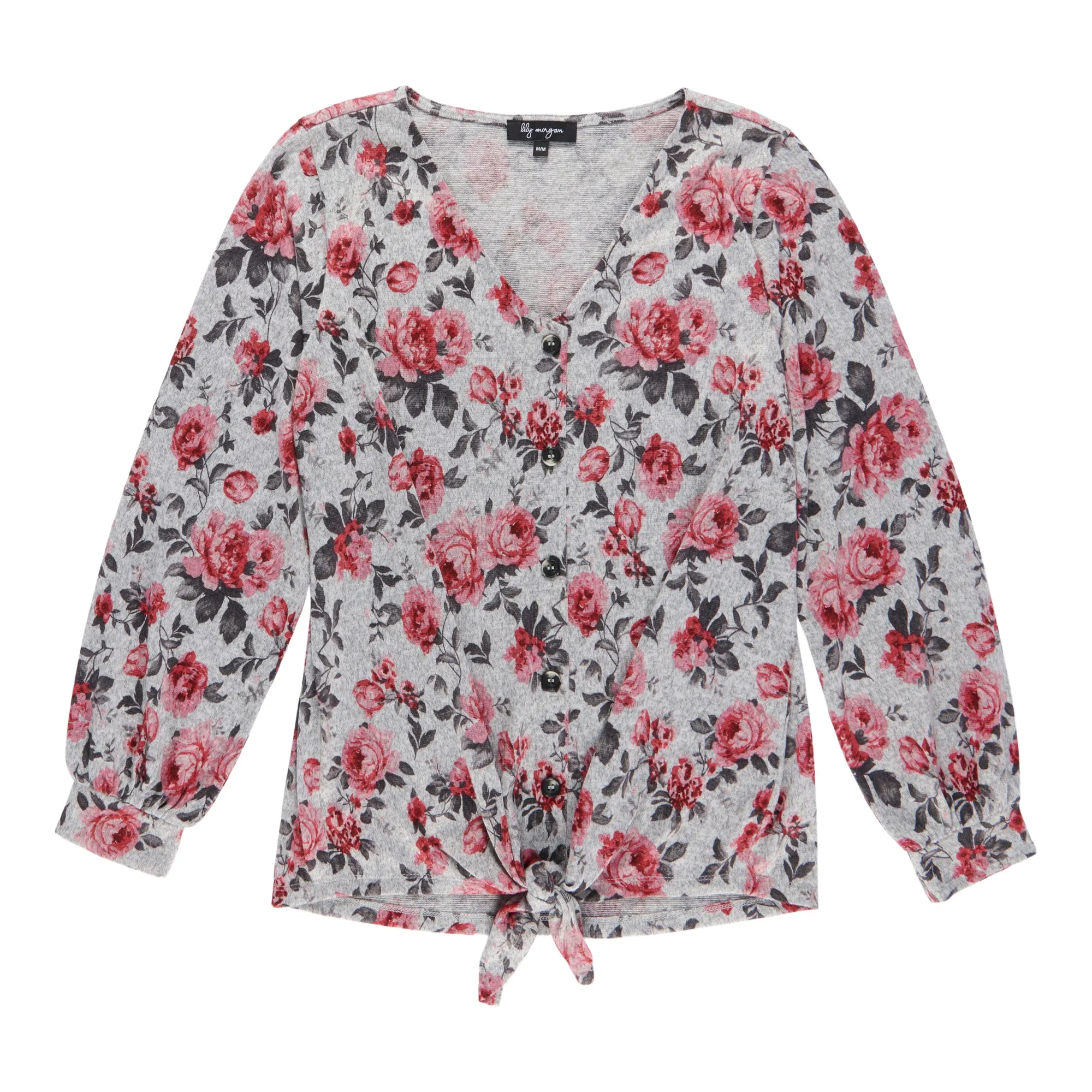 lily morgan Women's Casual V-Neck Tie-Front Blouse sold by Giant Tiger product image thumbnail 2