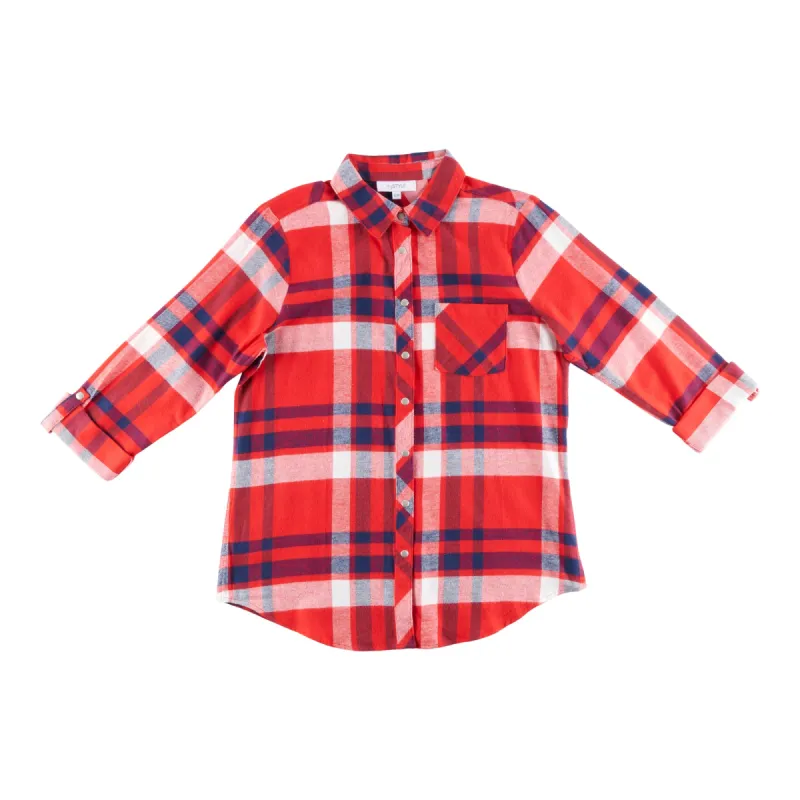 mySTYLE Women's Flannel Shirt with Snap Buttons sold by Giant Tiger