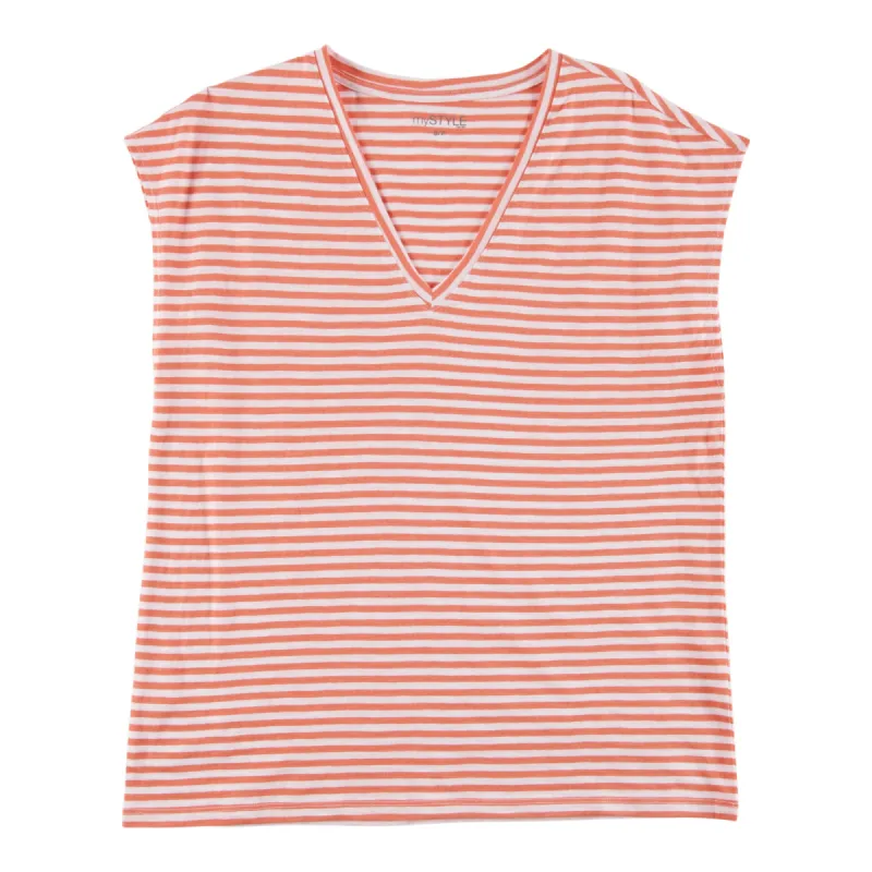 mySTYLE Women's Summer Sizzle V-Neck Mid Sleeve T-Shirt sold by Giant Tiger