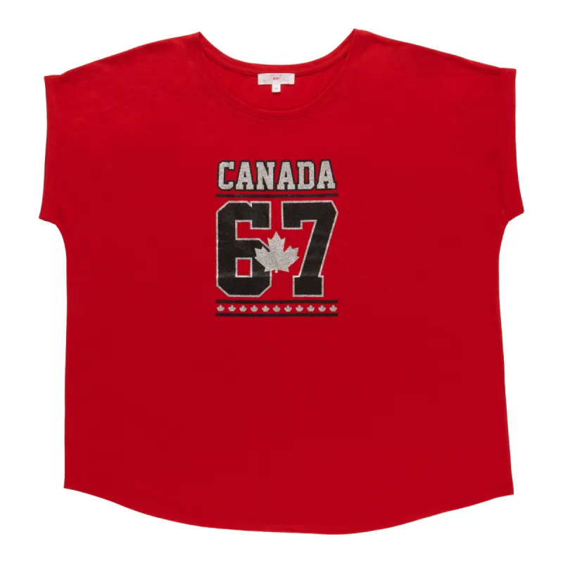 Canada EH! Women's Plus Printed Glitter Tee sold by Giant Tiger