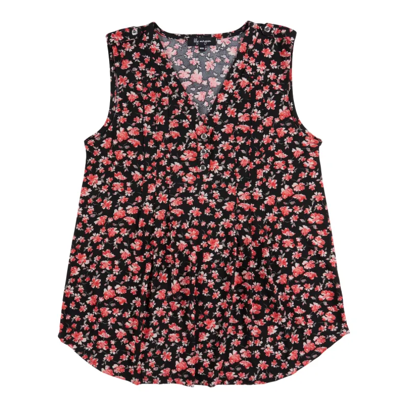 lily morgan Women's City Chic Pintuck Printed Cami sold by Giant Tiger