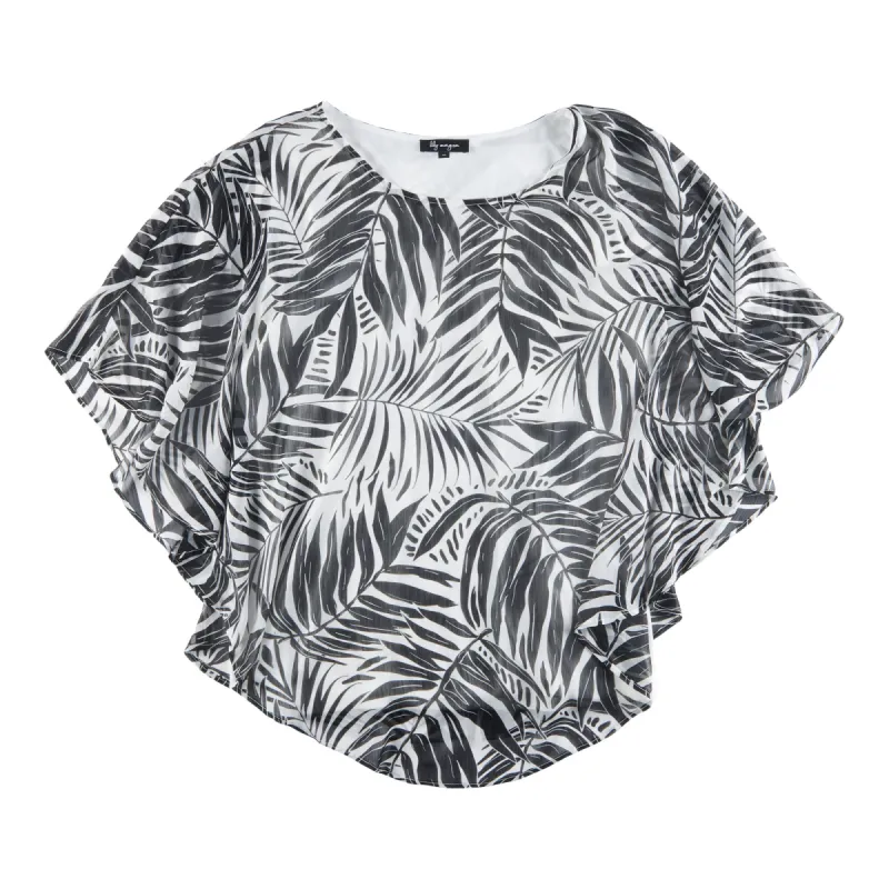 Women's Plus Ocean Blues Printed Overlay Blouse sold by Giant Tiger