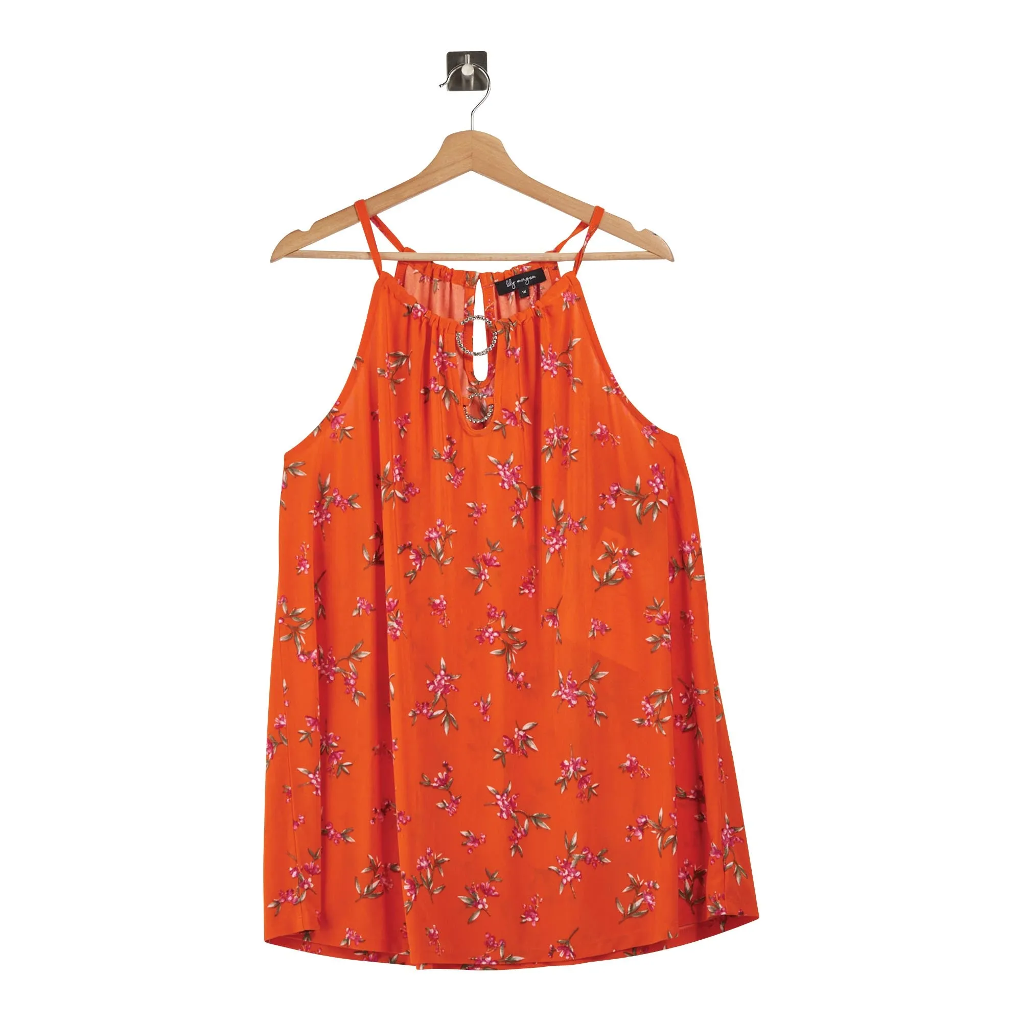 lily morgan Women's Plus Printed Top with Ring Detail sold by Giant Tiger product image thumbnail 3