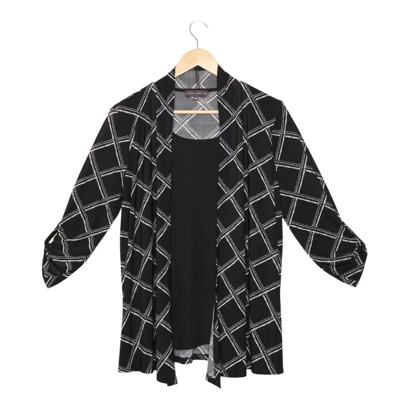 Classic Editions Women's Spring View Geometric Print Fooler Top sold by Giant Tiger