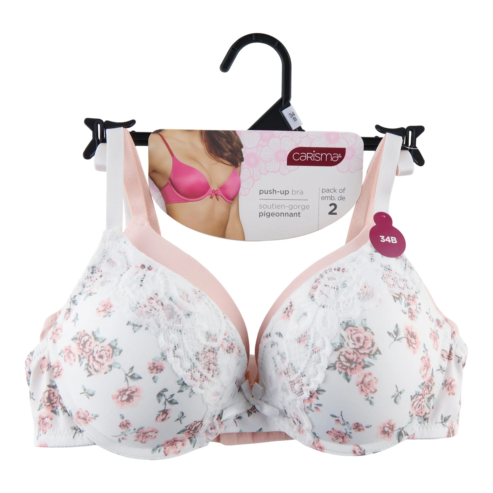 Carisma Women's Printed Push-Up Bra, 2 Pack sold by Giant Tiger product image thumbnail 2