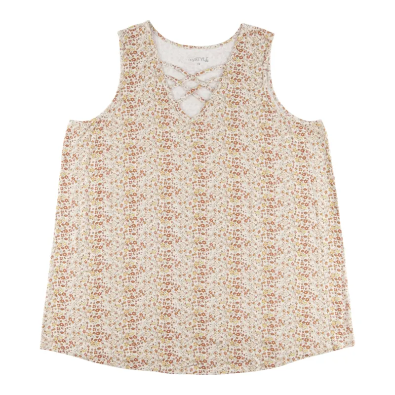 mySTYLE Women's Plus Quest All-Over Print Front Detail Tank sold by Giant Tiger