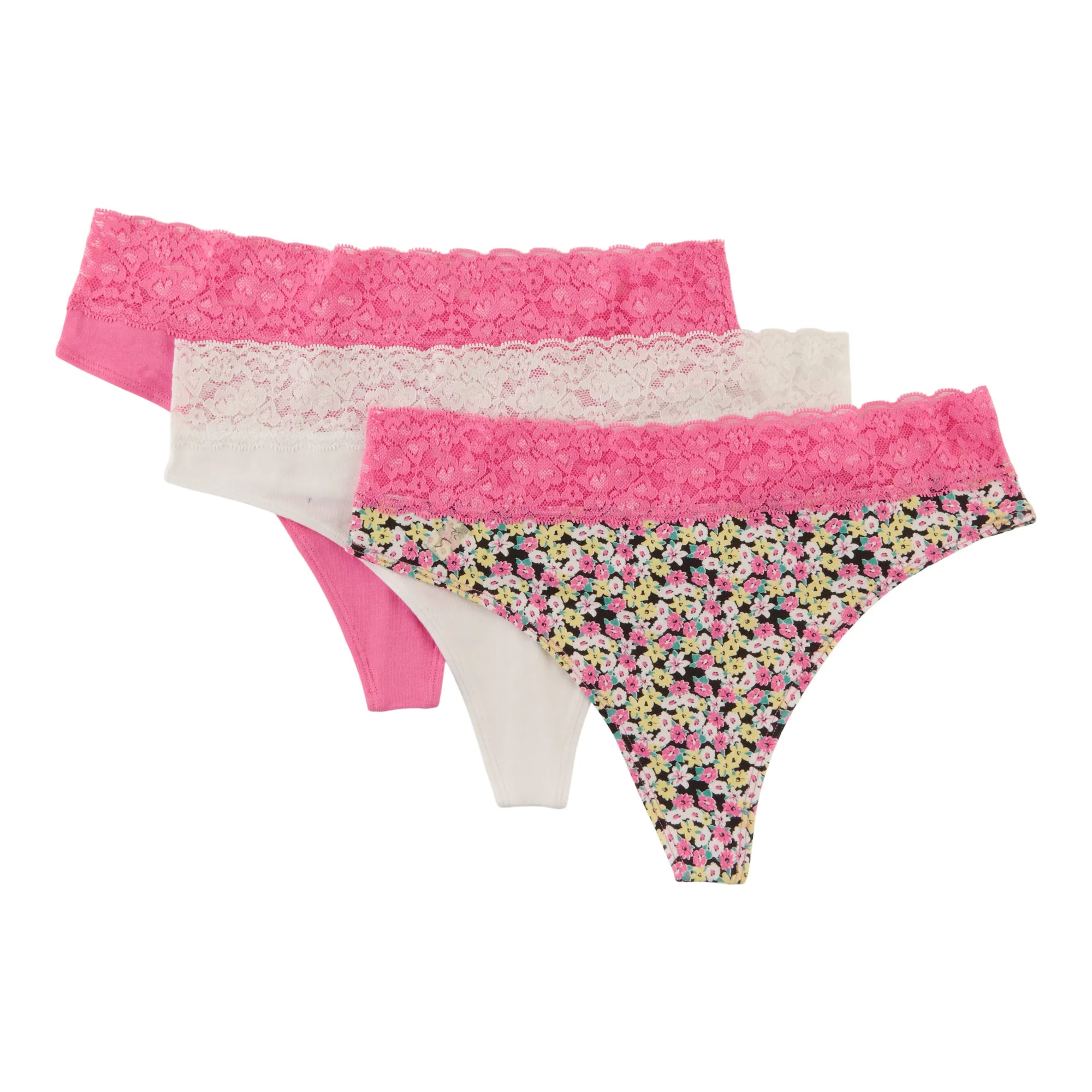 Carisma Women's Cotton Lace Thong, 3-Pack sold by Giant Tiger product image thumbnail 2