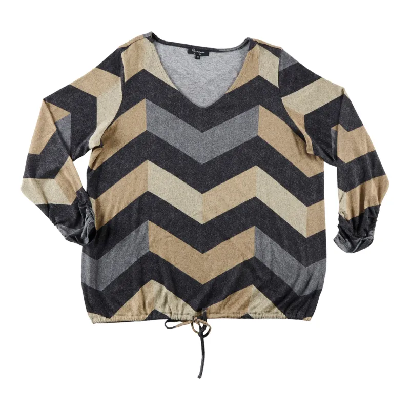 lily morgan Women's Plus Printed Chevron Blouse sold by Giant Tiger