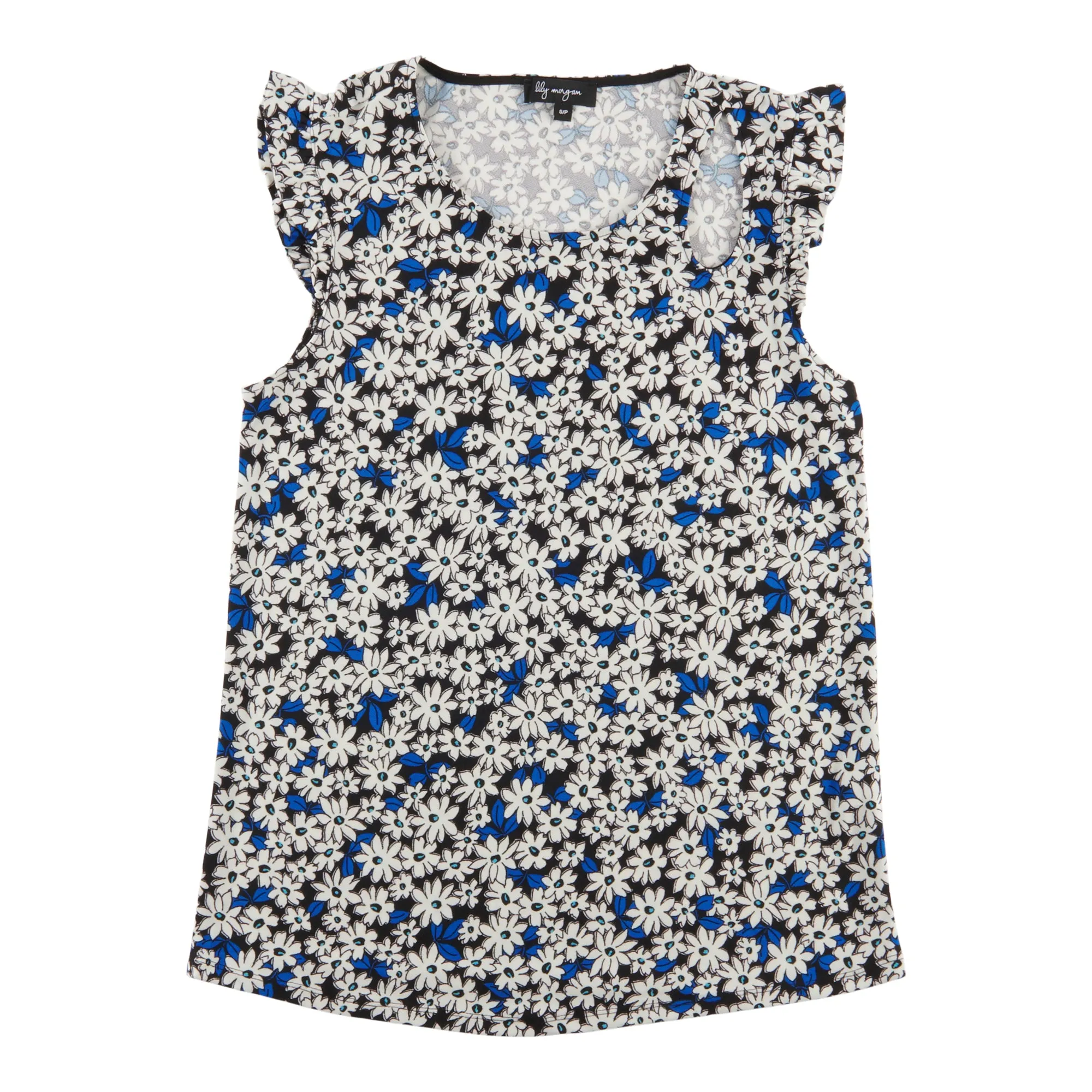 lily morgan Women's Printed Ruffle Cutout Top sold by Giant Tiger product image thumbnail 2