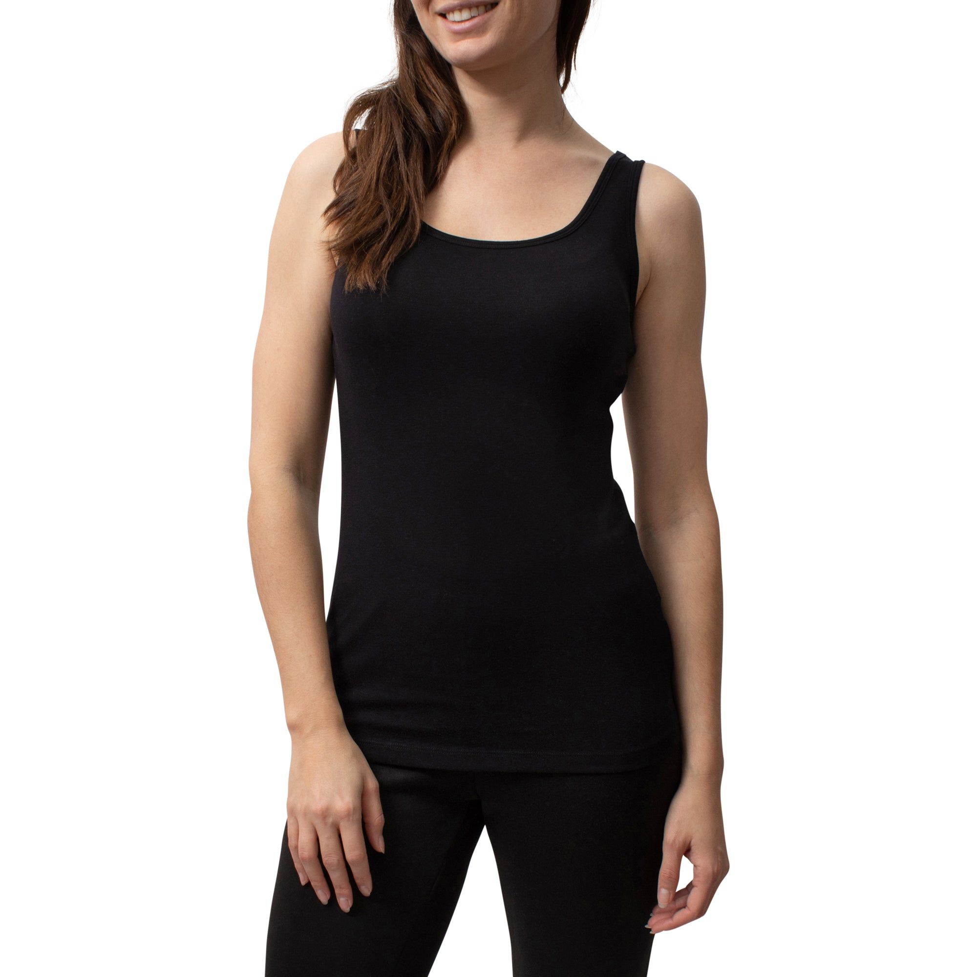 mySTYLE Women's Cotton Spandex Ribbed Scoop Neck Tank Top sold by Giant Tiger