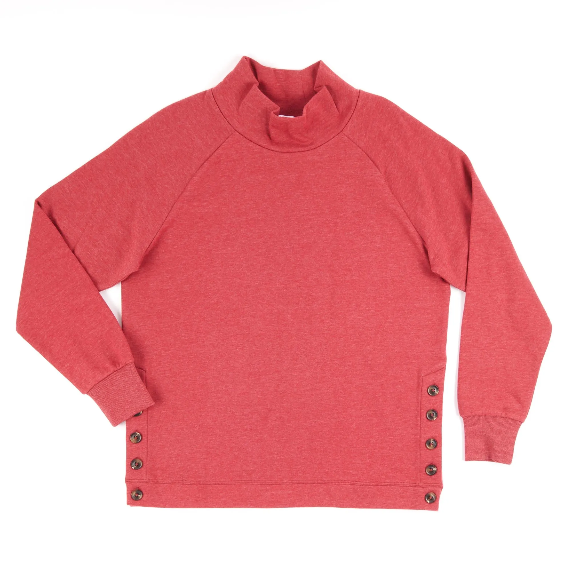 mySTYLE Women's Mock Neck Top with Side Button Detailing sold by Giant Tiger