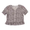mySTYLE Women's V-Neck Short Sleeve Blouse sold by Giant Tiger
