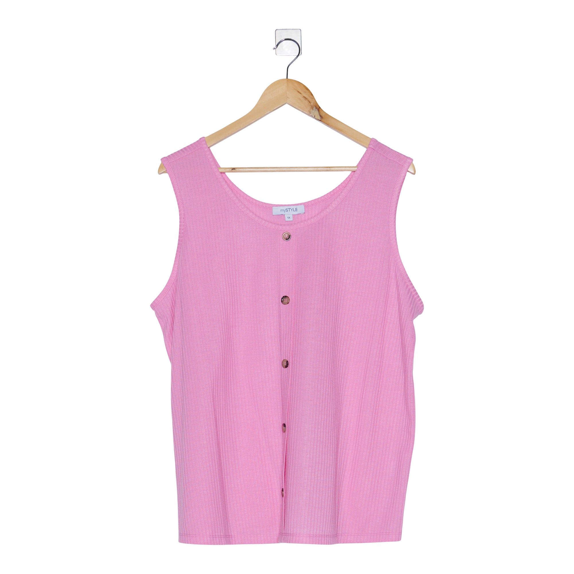 mySTYLE Women's Plus Seaside Button Front Tank Top sold by Giant Tiger product image thumbnail 2