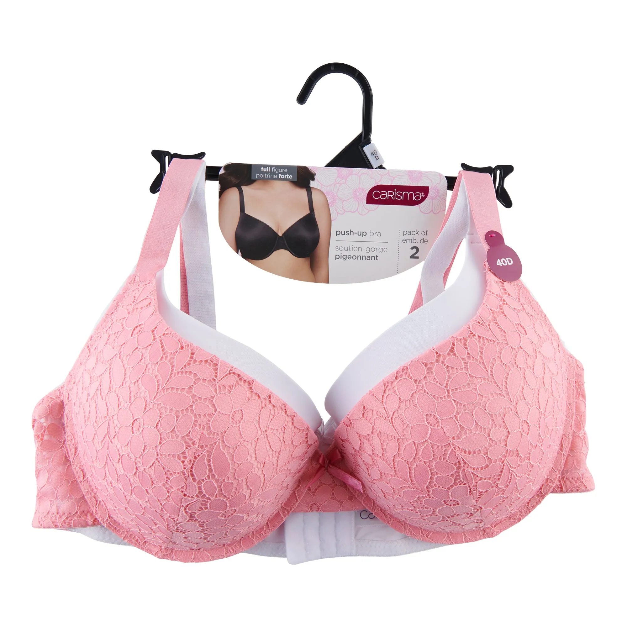 Carisma Women's Plus Lace Push-Up Bras, 2-Pack sold by Giant Tiger product image thumbnail 2