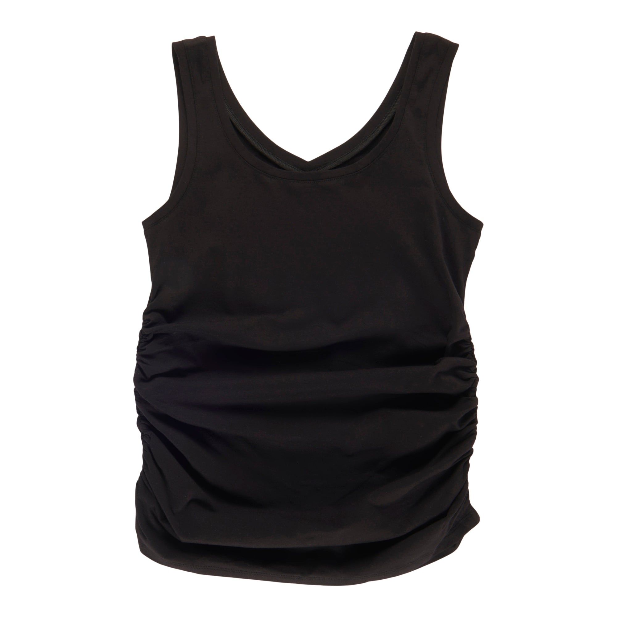 mySTYLE Women's Black Ruched Tank Top sold by Giant Tiger