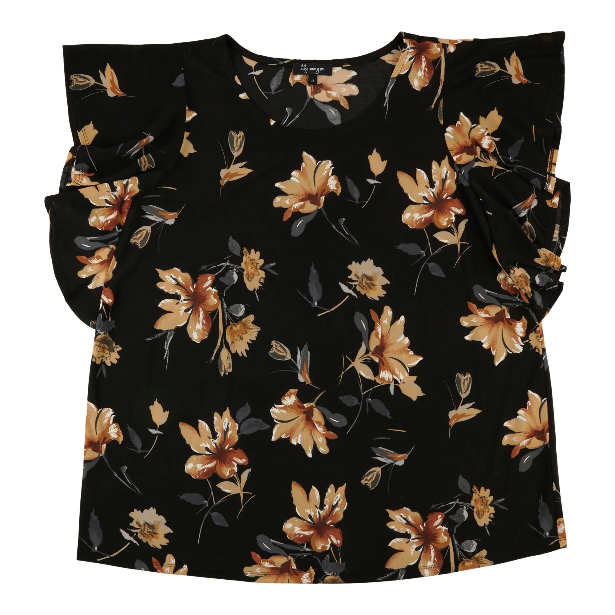 lily morgan Women's Plus Ruffle Sleeve Top sold by Giant Tiger product image thumbnail 4