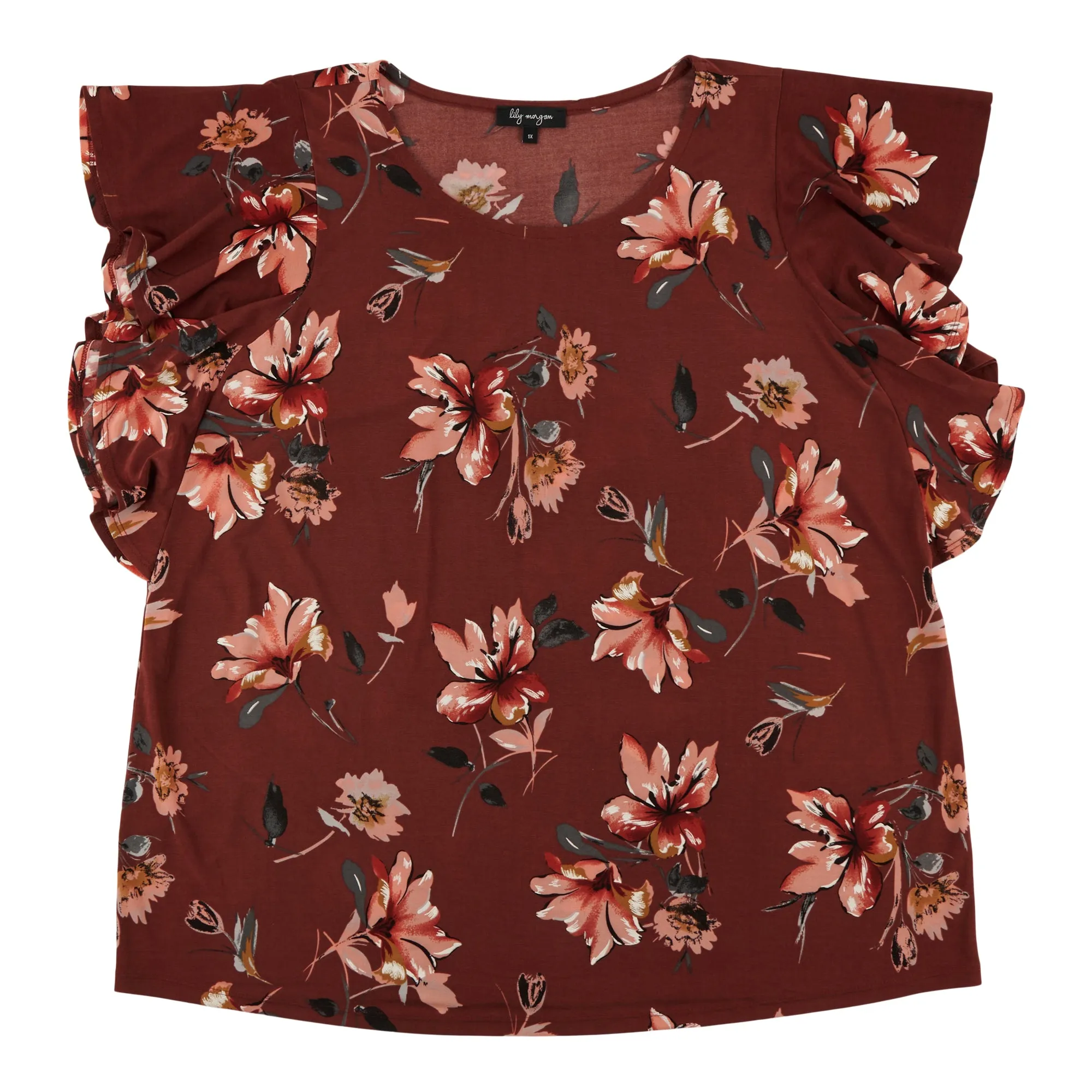 lily morgan Women's Plus Ruffle Sleeve Top sold by Giant Tiger product image thumbnail 3