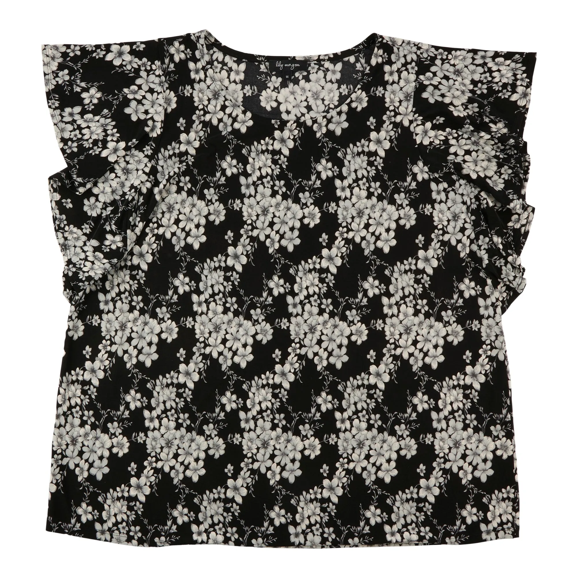 lily morgan Women's Plus Ruffle Sleeve Top sold by Giant Tiger product image thumbnail 2