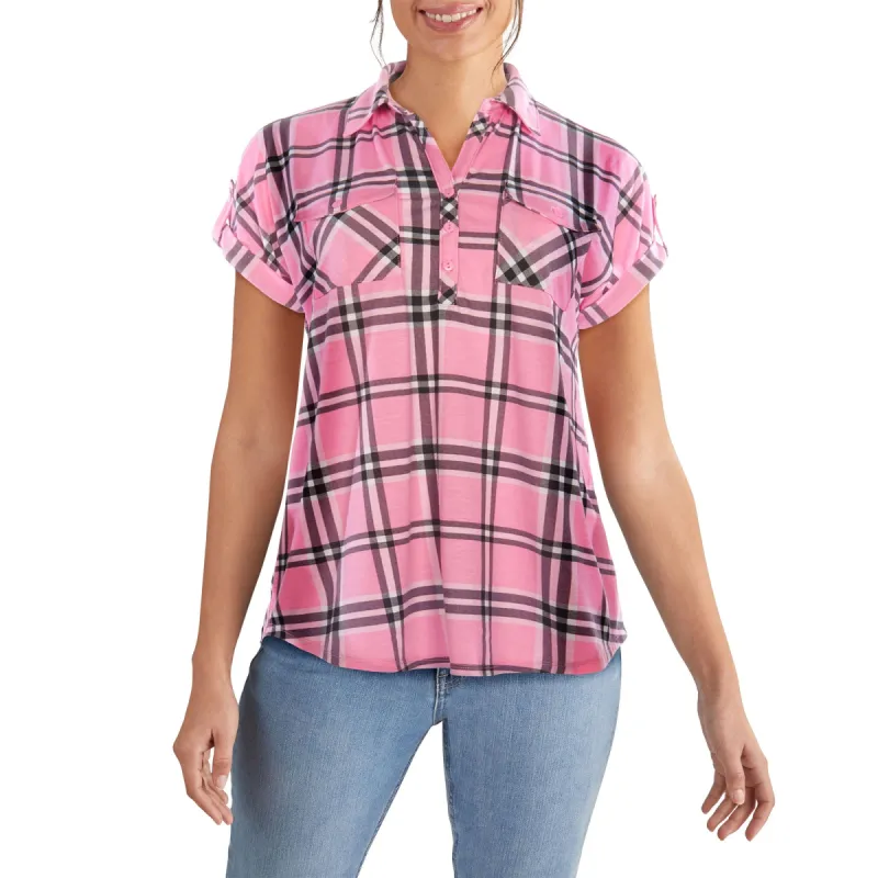 mySTYLE Women's Seaside Printed Plaid Top sold by Giant Tiger