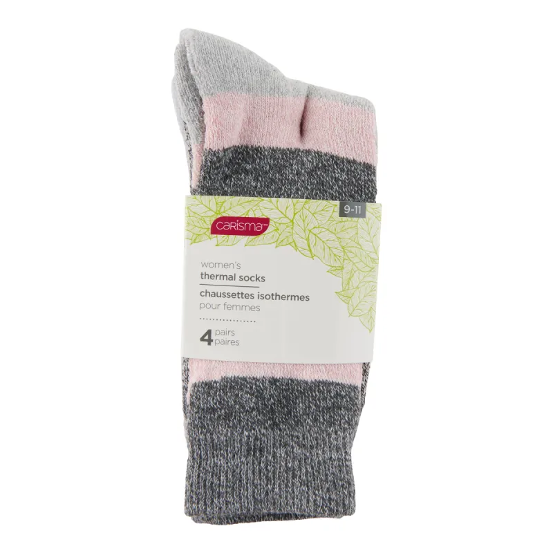 Carisma Women's Thermal Socks, 4-Pack sold by Giant Tiger