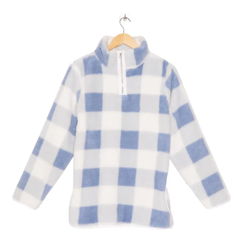 Carisma Women's Printed Sherpa Half Zip PJ Top sold by Giant Tiger