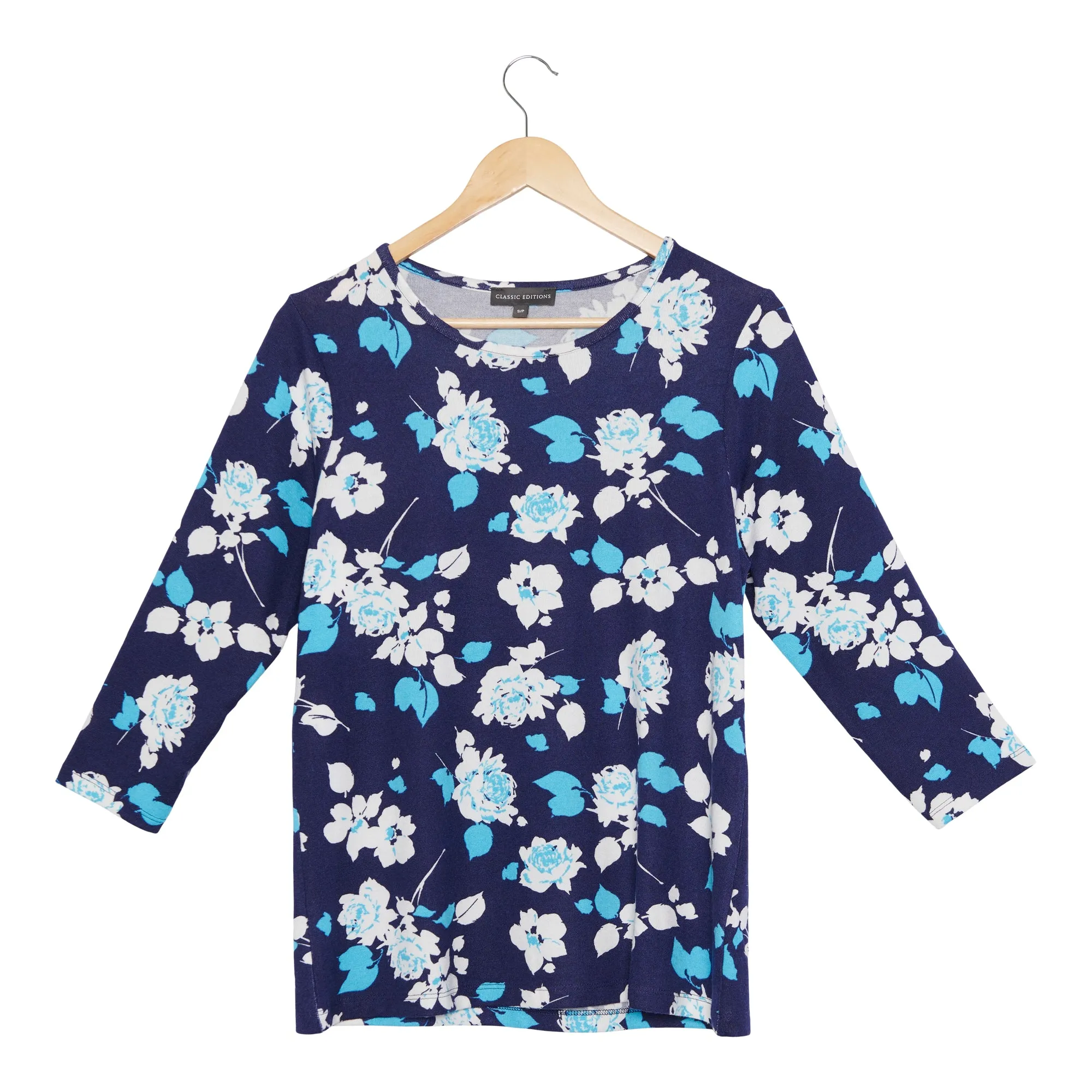 Classic Editions Women's Spring View 3/4 Sleeve Print Top sold by Giant Tiger