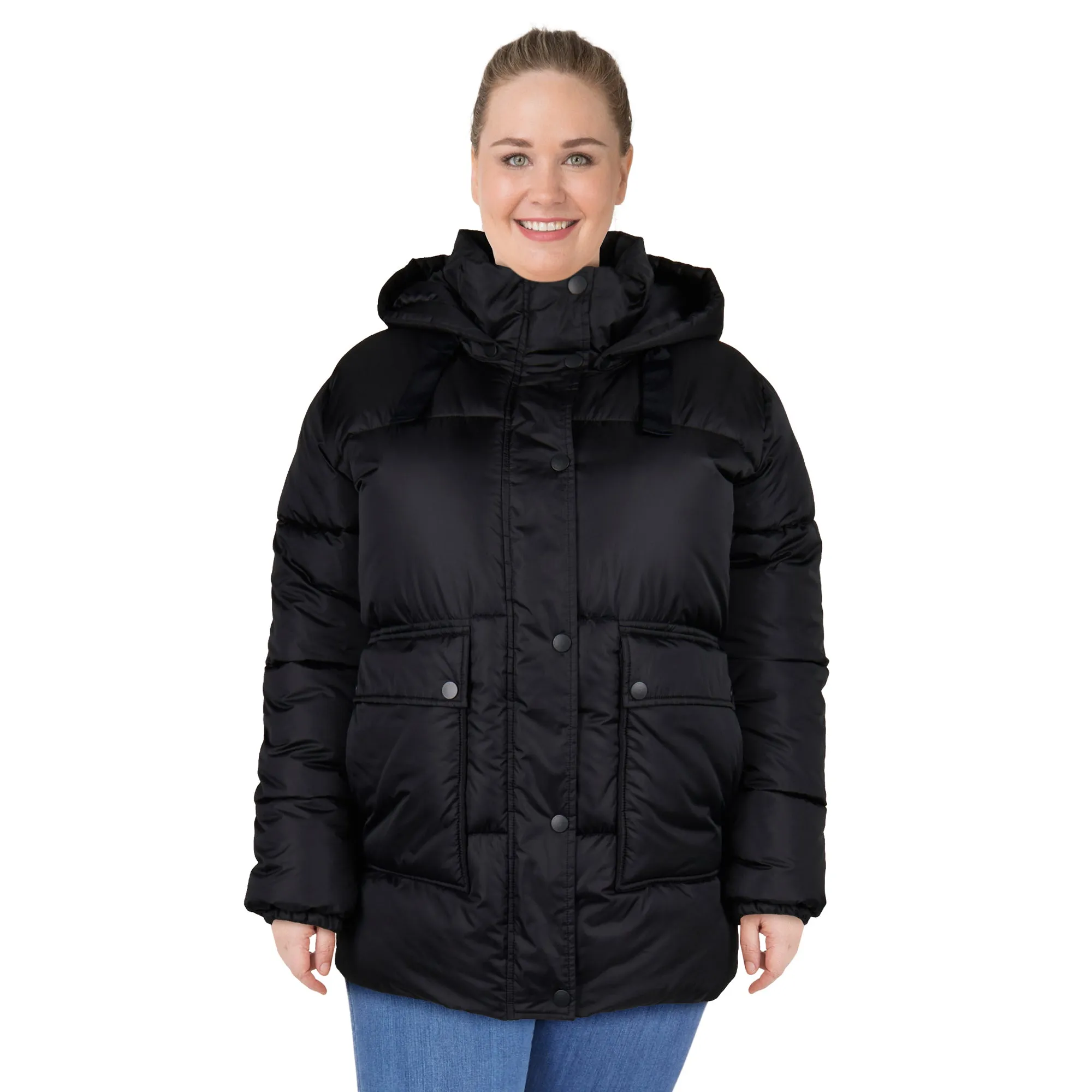 Mountain Ridge Women's Plus Puffer Jacket sold by Giant Tiger