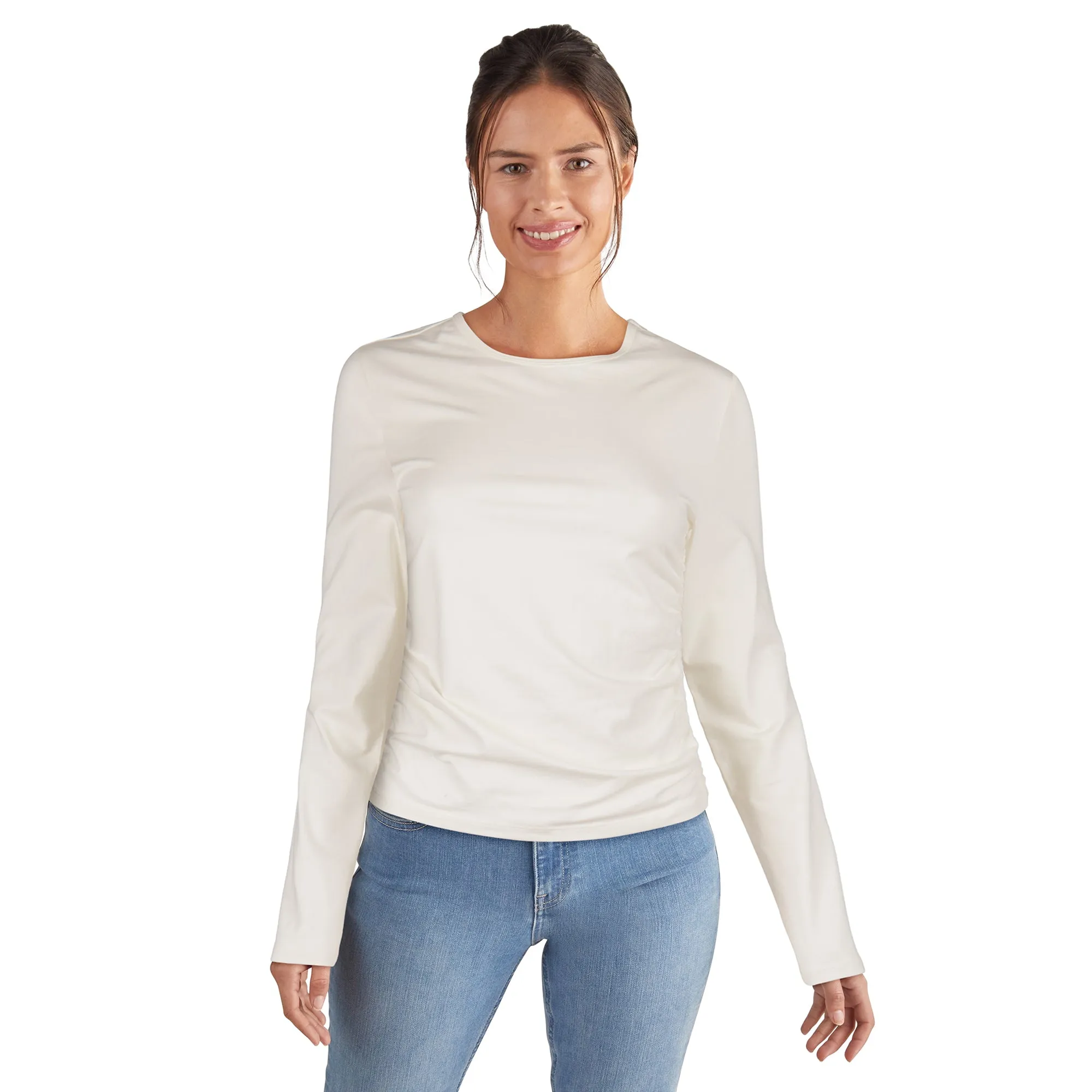 mySTYLE Women's Long Sleeve Side Ruched Tee sold by Giant Tiger product image thumbnail 3