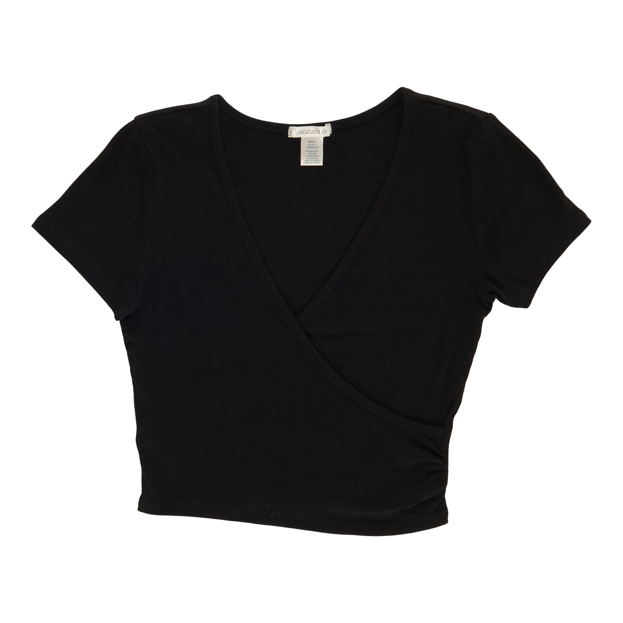 Women's Short Sleeve V-Neck Cropped T-Shirt sold by Giant Tiger