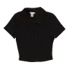 Women's Short Sleeve Collared Keyhole Top sold by Giant Tiger